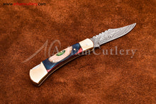 Cargar imagen en el visor de la galería, Custom Handmade Damascus Steel Blade, Back Lock, Folding Knife by Arham Cutlery | A-54 - Arham Cutlery
