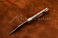 Cargar imagen en el visor de la galería, Custom Handmade Damascus Steel Blade, Back Lock, Folding Knife by Arham Cutlery | A-54 - Arham Cutlery
