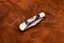 Cargar imagen en el visor de la galería, Custom Handmade Damascus Steel Blade, Back Lock, Folding Knife by Arham Cutlery | A-54 - Arham Cutlery
