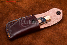 Cargar imagen en el visor de la galería, Custom Handmade Damascus Steel Blade, Back Lock, Folding Knife by Arham Cutlery | A-54 - Arham Cutlery
