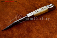 Cargar imagen en el visor de la galería, Custom Handmade Damascus Steel Blade, Back Lock, Folding Knife by Arham Cutlery | A-30 - Arham Cutlery
