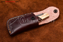 Cargar imagen en el visor de la galería, Custom Handmade Damascus Steel Blade, Back Lock, Folding Knife by Arham Cutlery | A-58 - Arham Cutlery
