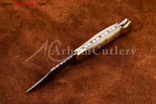 Cargar imagen en el visor de la galería, Custom Handmade Damascus Steel Blade, Back Lock, Folding Knife by Arham Cutlery | A-65 - Arham Cutlery

