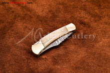 Cargar imagen en el visor de la galería, Custom Handmade Damascus Steel Blade, Back Lock, Folding Knife by Arham Cutlery | A-65 - Arham Cutlery
