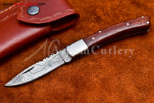 Cargar imagen en el visor de la galería, Custom Handmade Damascus Steel Blade, Back Lock, Folding Knife by Arham Cutlery | A-16 - Arham Cutlery

