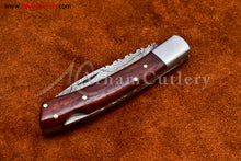 Cargar imagen en el visor de la galería, Custom Handmade Damascus Steel Blade, Back Lock, Folding Knife by Arham Cutlery | A-16 - Arham Cutlery
