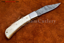 Cargar imagen en el visor de la galería, Custom Handmade Damascus Steel Blade, Back Lock, Folding Knife by Arham Cutlery | A-35 - Arham Cutlery
