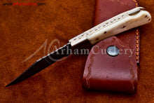 Cargar imagen en el visor de la galería, Custom Handmade Damascus Steel Blade, Back Lock, Folding Knife by Arham Cutlery | A-35 - Arham Cutlery
