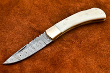 Cargar imagen en el visor de la galería, Custom Handmade Damascus Steel Blade, Back Lock, Folding Knife by Arham Cutlery | A-23 - Arham Cutlery
