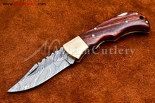 Cargar imagen en el visor de la galería, Custom Handmade Damascus Steel Blade, Back Lock, Folding Knife by Arham Cutlery | A-50 - Arham Cutlery
